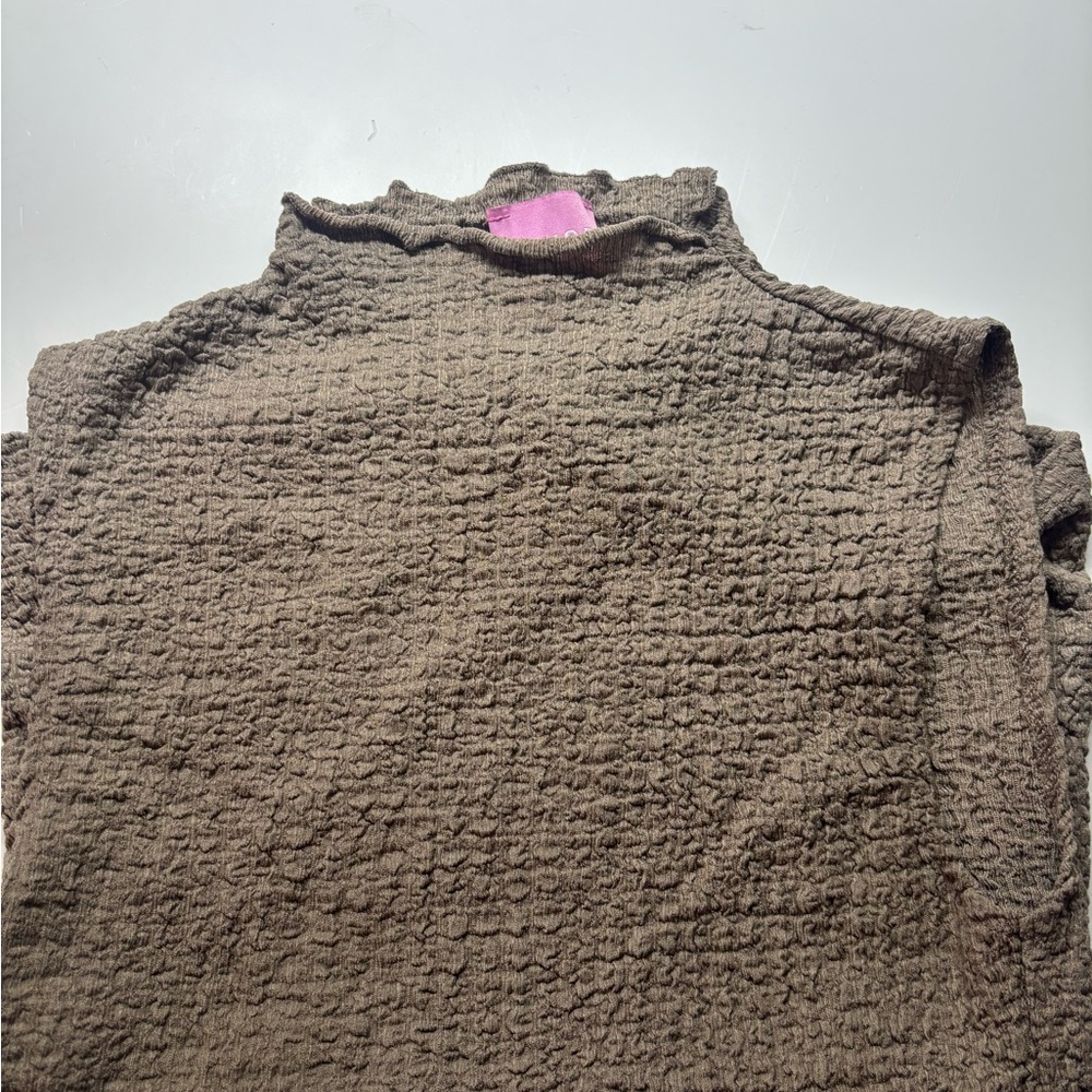 Sleeveless Textured Knit Dress in Taupe Muse Republic Clothing - Picture 4 of 4